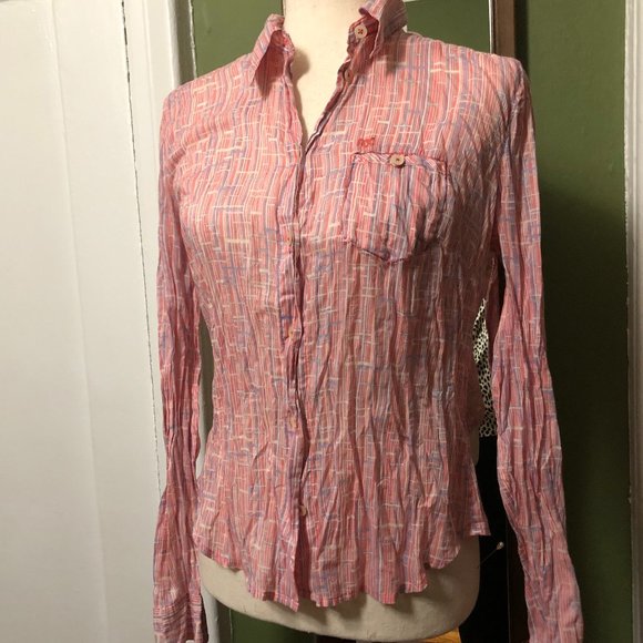 Armani Exchange medium pink button down shirt - Picture 1 of 8
